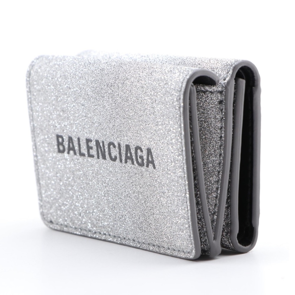 Balenciaga Everyday Mini Trifold Glitter Wallet - Picture 3 of 16